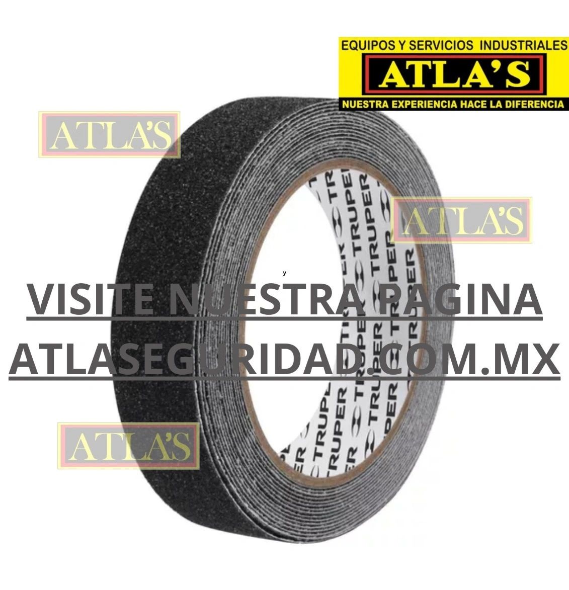 CINTA ADHESIVA ANTIDERRAPANTE COLOR NEGRO 1 INCH